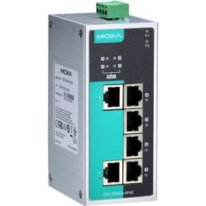 Moxa EDS-P206A-4PoE-T DIN Rail <b>PoE</b> Unmanaged <b>Switch</b> 6 Port Industrial Ethernet <b>Switch</b> - Product Image 1