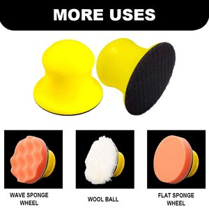 <span class=keywords><strong>Ponceuse</strong></span> manuelle à boucle auto-agrippante de 3 pouces, tampon de ponçage rond fin et épais pour disques de ponçage, polissage du bois, de la voiture et du cloisonné. - Product Image 2