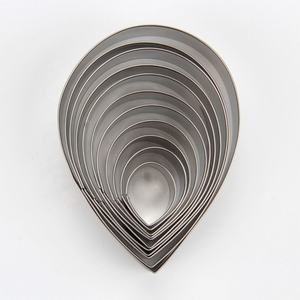 Juego de 11 Moldes para Galletas de Acero Inoxidable, Moldes para Fondant en Forma de Lágrima, Moldes para Flores de Azúcar Inglesas, Moldes para Cortar Hojas de Simulación # 0958N - Product Image 6