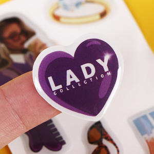 สติกเกอร์เรซิ่นอีพ็อกซี่ 3 มิติ กันน้ำ แบบกำหนดเอง สำหรับตกแต่งเคสไอโฟน ป้ายโดม 3 มิติ สติกเกอร์นูน - Product Image 5