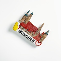 Souvenirs touristiques de Munich, Allemagne, aimants de réfrigérateur magnétiques tridimensionnels, fabricant de décorations pour la maison, vente en gros en stock