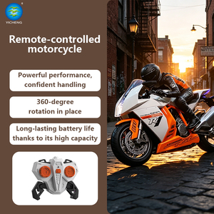 Motocicletta Giocattolo Radiocomandata 2.4G con Rotazione a 360° °   Bicicletta RC Girevole con Luci LED e Suoni, Giocattolo da Corsa ad Alta Velocità per Bambini e Ragazzi - Product Image 6