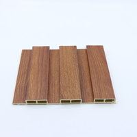 Panel de Pared WPC con Acabado de Madera para Decoración Interior, Panel de Pared de PVC, Venta Directa de Fábrica China