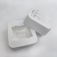 Boîte d'emballage rectangulaire en pâte à papier pour flacon compte-gouttes d'huile essentielle biodégradable personnalisé, avec couvercle et base, pour crème cosmétique