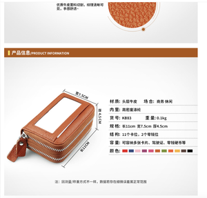 Cartera de Cuero Genuino para Mujer con Bloqueo RFID, Monedero de Cuero Real para Damas - Product Image 4