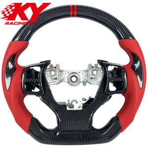 Volante deportivo personalizado de fibra de carbono y cuero rojo, adecuado para Lexus IS IS250 IS300 IS350 ISF RC RX RC350 RCF GS GSF NX - Product Image 1