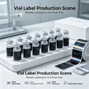 Rótulos Personalizados para Frascos de 2ml, 3ml e 10ml, Adesivos Impressos Holográficos à Prova d'Água - Product Image 6