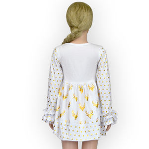 Vestido de Niña con Estampado Digital Personalizado, Diseños Invernales con Volantes, Ropa de Otoño para Niña Pequeña, Vestido de Manga Larga para Bebé - Product Image 6