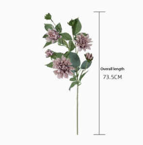 Dalias Japonesas Artificiales al por Mayor, Mini Dalias de Tacto Real para Ramos de Boda, Decoración Zen Oriental para Jarrones de Hogar - Product Image 5