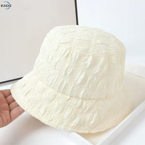 <span class=keywords><strong>Sombreros</strong></span> de cubo de Seersucker finos de verano <span class=keywords><strong>para</strong></span> <span class=keywords><strong>mujer</strong></span>, novedad de <span class=keywords><strong>2022</strong></span>, sombrero de cubo de sombrilla de moda plisado que combina con todo - Product Image 4