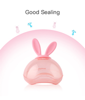 Boîte à sucettes pour bébé en gros, étui portable en plastique de forme ronde avec rangement pour brosse à dents de doigt 7.5x7.5x8.4cm