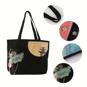 Custom Logo Printed Recyclable Plain Cotton Canvas Shopping Tote Bag - Product Image 3