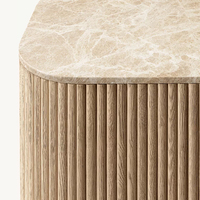 RH MULHOLLAND Console 6 portes en bois massif Buffet moderne Portes verticales Socle large Salle à manger écologique et durable