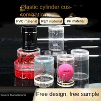 Cylindre en PVC recyclable bouffée en plastique transparent PET boîte d'emballage cadeau cosmétique jetable PP baril avec une haute visibilité