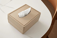 Boîte à mouchoirs en balle de riz écologique moderne en gros, support de rangement pour serviettes de table, distributeur de papier absorbant pour la maison, le bureau et la salle de bain