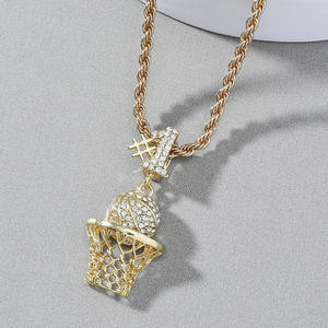 Collar con Colgante de 100 Puntos a la Moda con Cadena de Cuerda, Estilo Hip Hop, en Stock, Joyería para Hombres y Mujeres, Uso Diario - Product Image 4