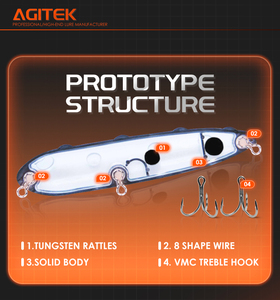 Leurre dur en plastique ABS flottant à vibrations, différentes couleurs, pour la pêche en eau profonde, concombre de mer - Product Image 5