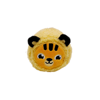 3 styles de porte-clés ronds en peluche animale, adorables breloques de sac en forme de lion, tigre, singe, mini animaux en peluche avec rembourrage en coton PP