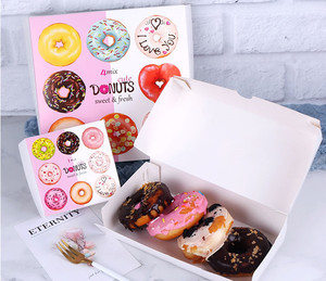 Hot Sale Popular Paper Cardboard Box for Mochi Donut Box Custom Paper Donuts Boxes for Food Packaging