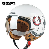 Casque de moto rétro en ABS unisexe, demi-casque toutes saisons pour scooters électriques, certifications européennes 3C