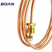 Pemanas Air Tembaga Gas Alam Termokopel M8x1 Pemasangan Sekrup 38mm Kedalaman Ulir 11mm Untuk Rumah Tangga & RV Garansi 1 Tahun