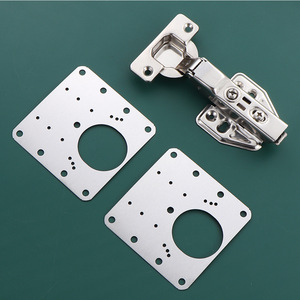 Placa de reparación de bisagras de acero inoxidable para fijación de puertas de armario, montaje en superficie, duradera y antirustica - Product Image 1