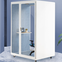 Pod de bureau en verre trempé polyvalent autoportant pour bureau à domicile salon école ou centre commercial usage immeuble de bureaux