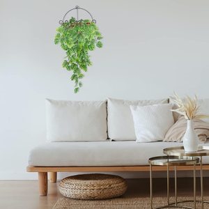 Artificial Monstera <b>Leaves</b> Hanging Green Plant Vines For Balcony Garden <b>Wall</b> <b>Decor</b> Plastic Fake Plant <b>Leaves</b> 1Pcs Green - Product Image 4