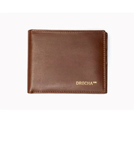 Dompet Lipat Pria Kulit Asli RFID Aman, Tempat Kartu Tipis, Dompet Dua Seksi, Pilihan Hadiah Bergaya