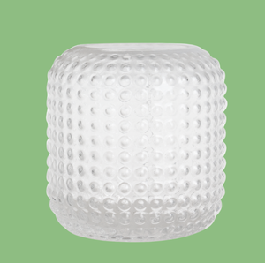 Hand Blown Clear Glass <b>Vase</b> with Hobnail Pattern Decorative <b>Bubble</b> Glass <b>Vase</b> for Home Decor Flower Arrangement Centerpiece - Product Image 4