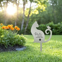 Plaque commémorative pour animaux de compagnie, plaque extérieure résistante aux intempéries, en métal et impression UV, plaque commémorative et panneau mural gravé pour chat, décoration écologique pour animaux de compagnie