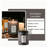 Bougie parfumée artisanale en verre gaufré de luxe, bougie en cire de soja, aromathérapie, logo personnalisé, mariage, Noël, décoration de la maison, chambre à coucher