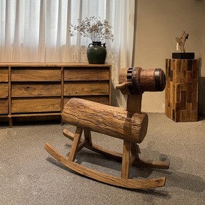 Personalizzabile tranquillo Trojan in legno massello sedia a dondolo Vintage casa soggiorno cortile balcone stile cinese vecchio olmo oggetti decorativi - Product Image 3