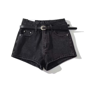 Pantalones Cortos de Mezclilla Holgados para <span class=keywords><strong>Mujer</strong></span>, Personalizados al por Mayor, de Cintura Alta, Sólidos, Casuales, Retro, de Verano - Product Image 3