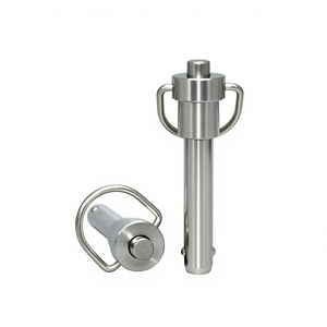Custom High Precision MIM 4140 Steel Aluminum Quick Release Ball Lock Pin Push Pin Heavy Duty Hardware <b>Fastener</b> OEM - Product Image 1