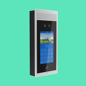 SIP — système de visiophone à écran tactile de 8 pouces, interphone vidéo, reconnaissance faciale, porte d'entrée, panneau extérieur