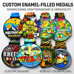 Médaille en alliage de zinc personnalisée avec logo sur mesure pour événements sportifs thématiques, activités commémoratives de vacances, cérémonies de remise de prix - Product Image 1
