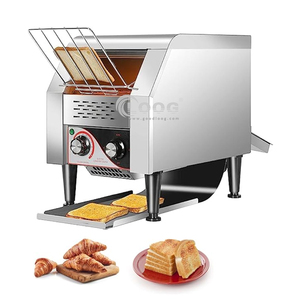 Restaurant commercial hôtel équipement de cuisine chignon Bagel <span class=keywords><strong>grille</strong></span>-<span class=keywords><strong>pain</strong></span> four 150 tranches/H <span class=keywords><strong>grille</strong></span>-<span class=keywords><strong>pain</strong></span> électrique à bande transporteuse - Product Image 1