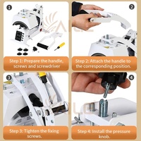 Presse à chaud professionnelle avec design portable, ressort à gaz de sécurité et poignée détachable pour petits projets commerciaux et créatifs DIY