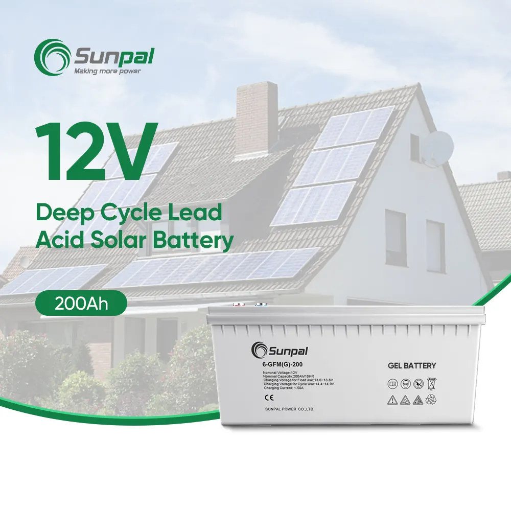 Sunpal New Technology Long Life 150 Amp Battery 12V 100Ah150Ah 200Ah Gel Solar Lead Acid Batteries Price