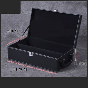 Black Leather Trading <b>Card</b> <b>Storage</b> <b>Box</b> with Handle and Latch for Collectors - Product Image 6