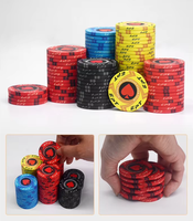 Jetons de Poker en Céramique Personnalisés en Usine 10g, 39mm, Haute Qualité Casino, Tout Design Personnalisable pour Jeu de Hasard