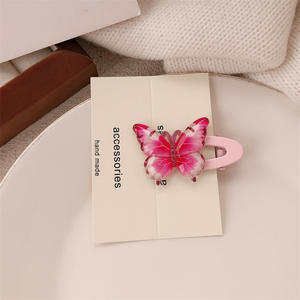 กิ๊บติดผมรูปผีเสื้อน่ารักแบบใหม่ กิ๊บปากเป็ดสำหรับเด็กผู้หญิง สีพาสเทล เครื่องประดับผม - Product Image 5