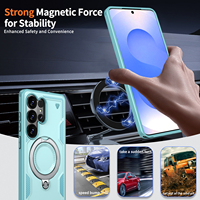 Coque de téléphone magnétique invisible pour Samsung S26 Ultra, coque de téléphone de luxe antichoc pour Samsung