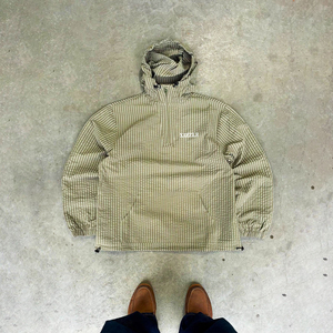 Veste Anorak Streetwear en Gingham à Demi-Zip, Légère, Respirante, Imperméable et Coupe-Vent, Personnalisable - Product Image 2