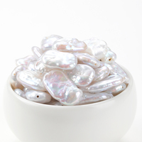 Perle rectangulaire naturelle blanche baroque, perle cultivée géométrique carrée unique pour la fabrication de bijoux DIY (boucles d'oreilles)