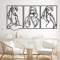 Décoration murale abstraite moderne minimaliste en métal suspendu pour femmes, décoration intérieure de luxe, peinture décorative pour la maison
