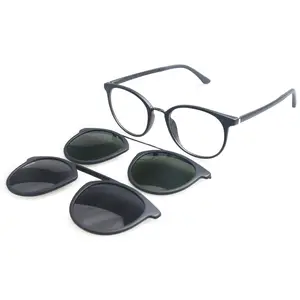 2024 Ultem eyewear,2024 new arrival clip on sunglasses sun glasses round