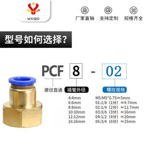 ข้อต่อลมแบบตรง ยี่ห้อ Yixing รุ่น Brass Quick Coupler ฝาสีน้ำเงิน เกลียวใน ขนาด 1/2 นิ้ว - Product Image 5