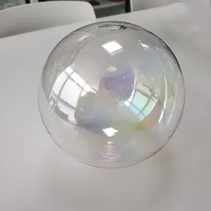 2023 New Custom Superior Interior Lampshades Round Hand-blown Glass Iridescent Sphere Blown Glass Lampshade